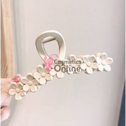 Clama pentru prins parul tip cleste CLM014AA Crem cu floricele